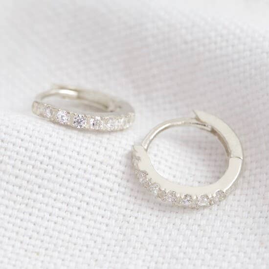 Sterling Silver Huggie Hoops