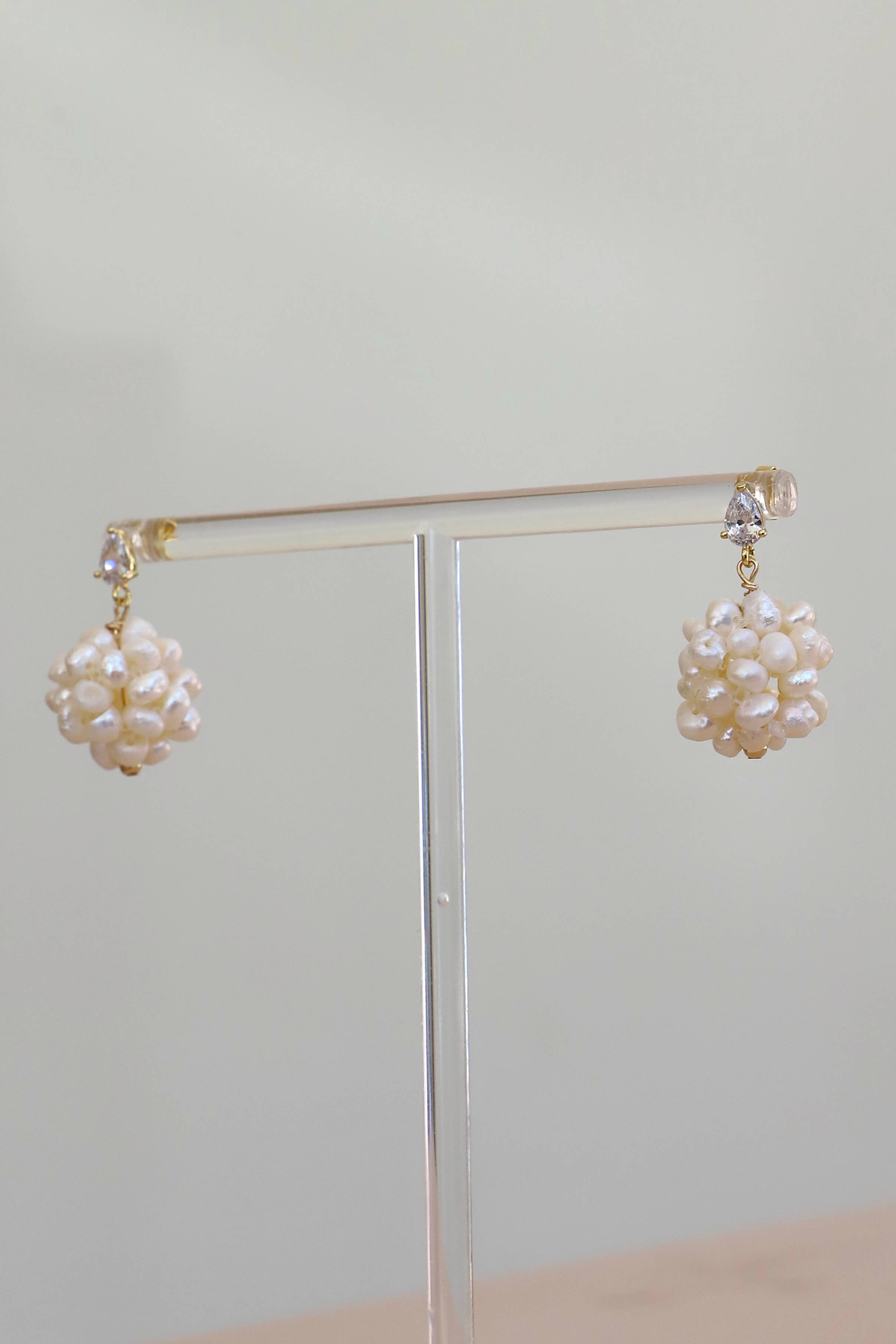 Pearl Cluster Earrings