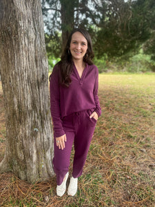 Malibu Sweatshirt :: Plum :: S-L