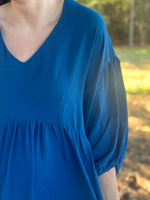 Load image into Gallery viewer, Miranda Blouse :: Teal :: S-2X
