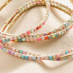 Multicoloured Crystal Tennis Bracelets