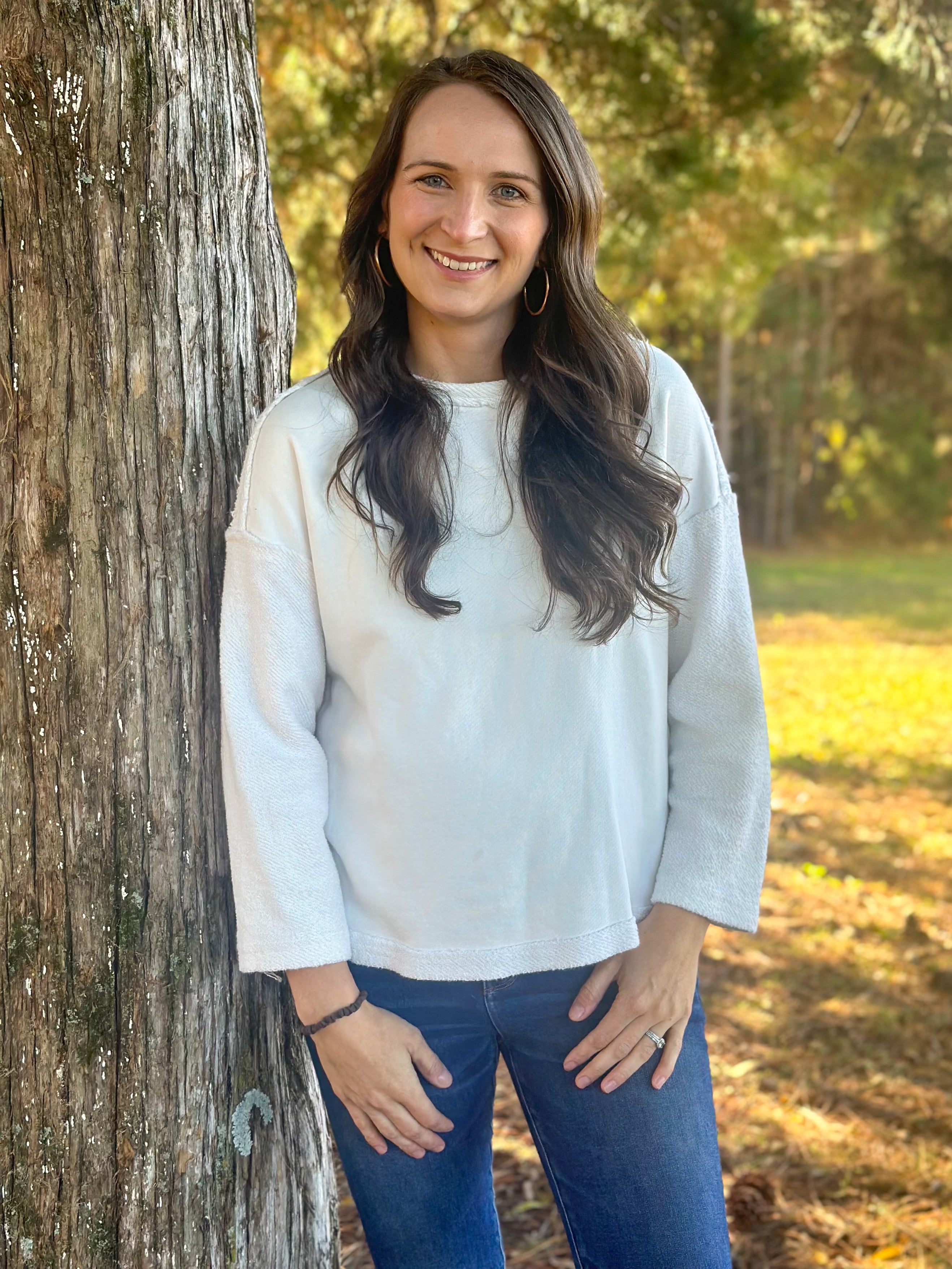 Spring Fling Pullover :: White :: S-L