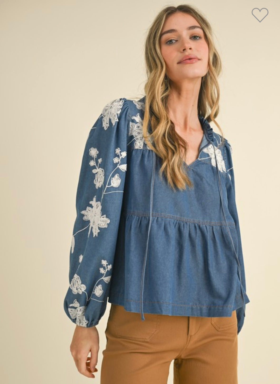 Aster Floral Embroidered Blouse :: S-L