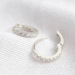 Load image into Gallery viewer, Sterling Silver Huggie Hoops
