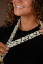 Load image into Gallery viewer, Black Floral Lanyard
