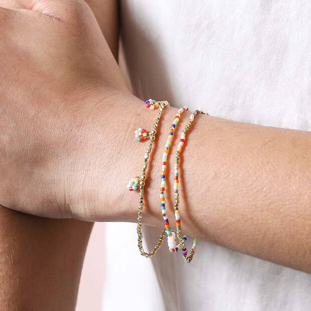 Triple Stack Rainbow Bracelets