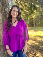 Load image into Gallery viewer, Miranda Blouse :: Purple :: X- Large
