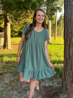 Load image into Gallery viewer, Lagoon Linen Dress :: S-2X
