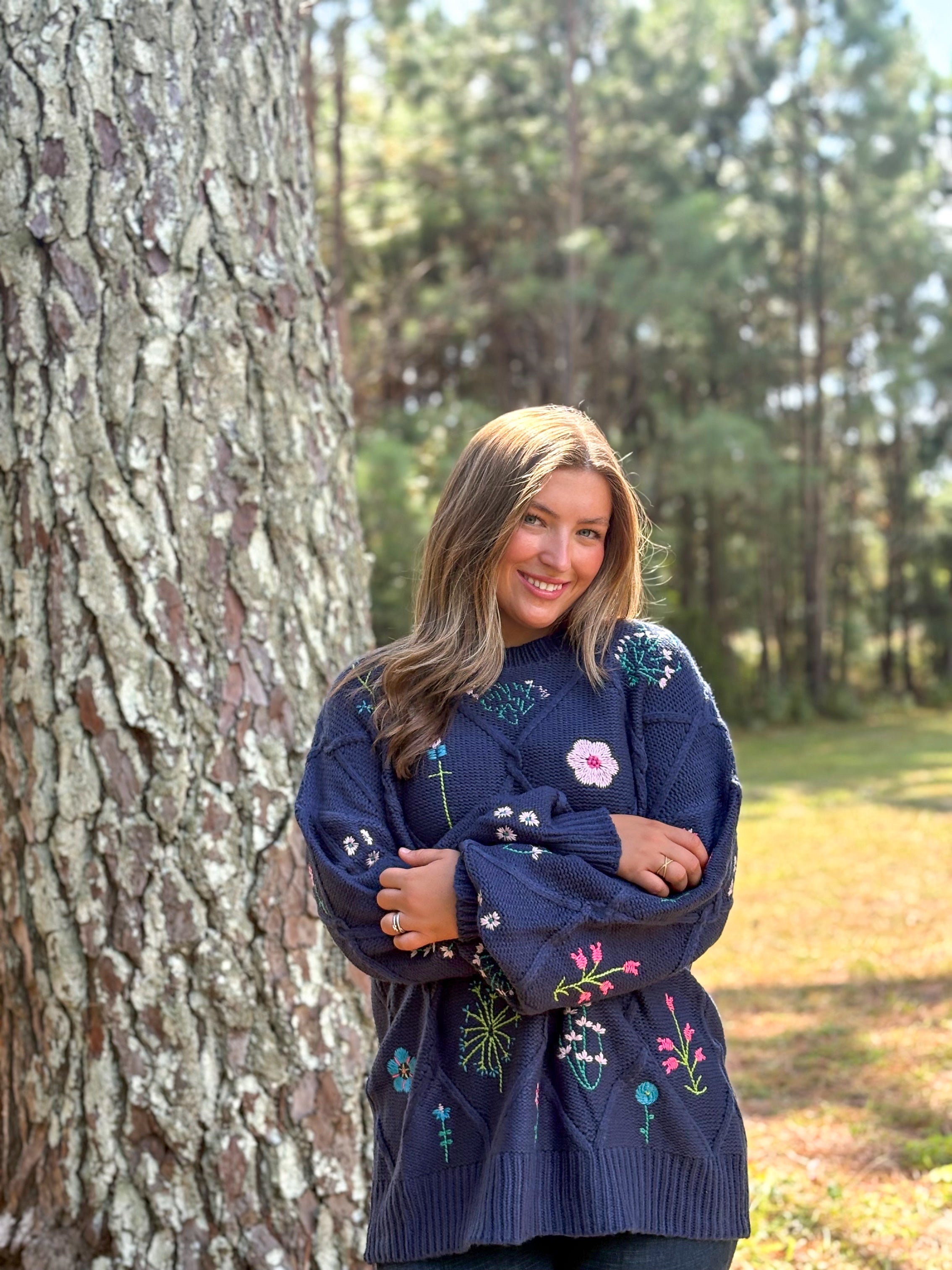 Aster Embroidered Sweater :: S-L