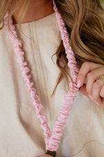 Load image into Gallery viewer, Dainty Pink Textured Lanyard
