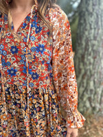 Load image into Gallery viewer, Autumn Floral Dress :: S-2X
