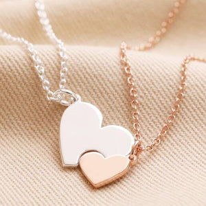 Puzzle Heart Necklace Set