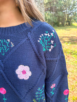 Load image into Gallery viewer, Aster Embroidered Sweater :: S-L
