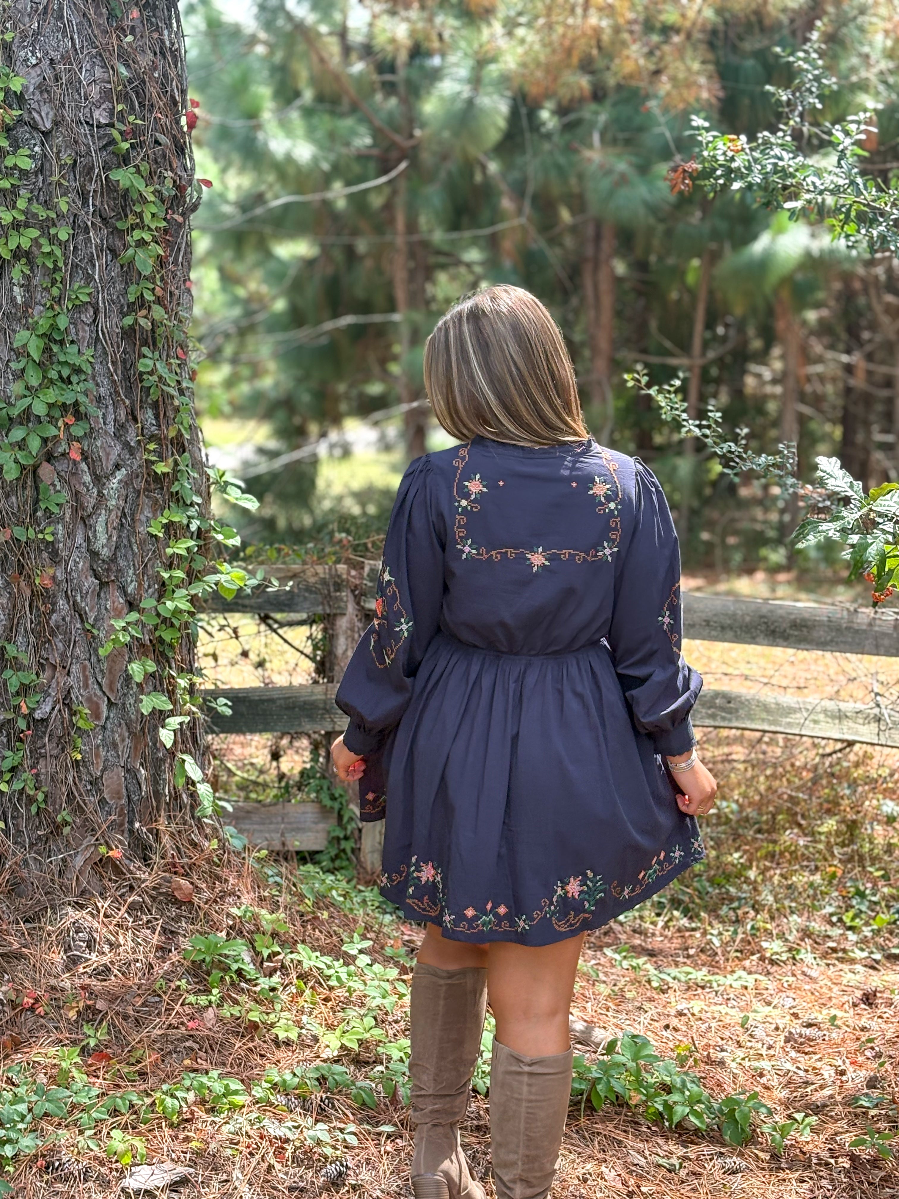 Lou Embroidered Dress :: S-L