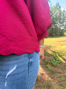 Rebecca Blouse :: Crimson :: S-2X