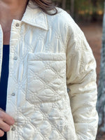 Load image into Gallery viewer, Quilted Floral Jacket :: Cream :: S-L
