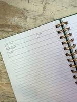 Load image into Gallery viewer, Green Floral Sermon Journal
