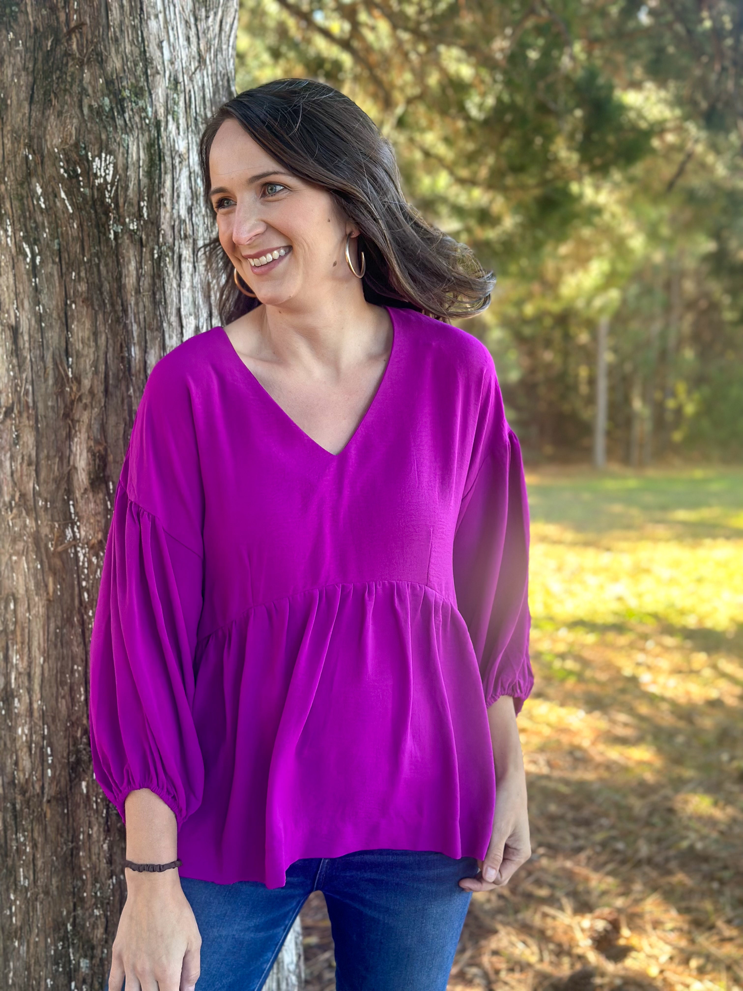 Miranda Blouse :: Purple :: S-2X