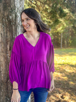 Load image into Gallery viewer, Miranda Blouse :: Purple :: S-2X
