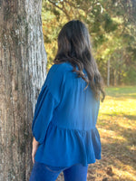 Load image into Gallery viewer, Miranda Blouse :: Teal :: S-2X
