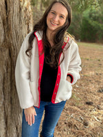 Load image into Gallery viewer, Reversible Sherpa Jacket :: Coral :: S-L
