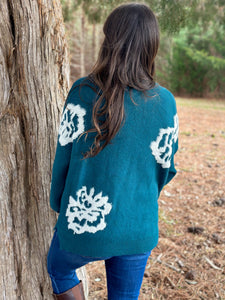 Emerald Floral Blouse :: S-L