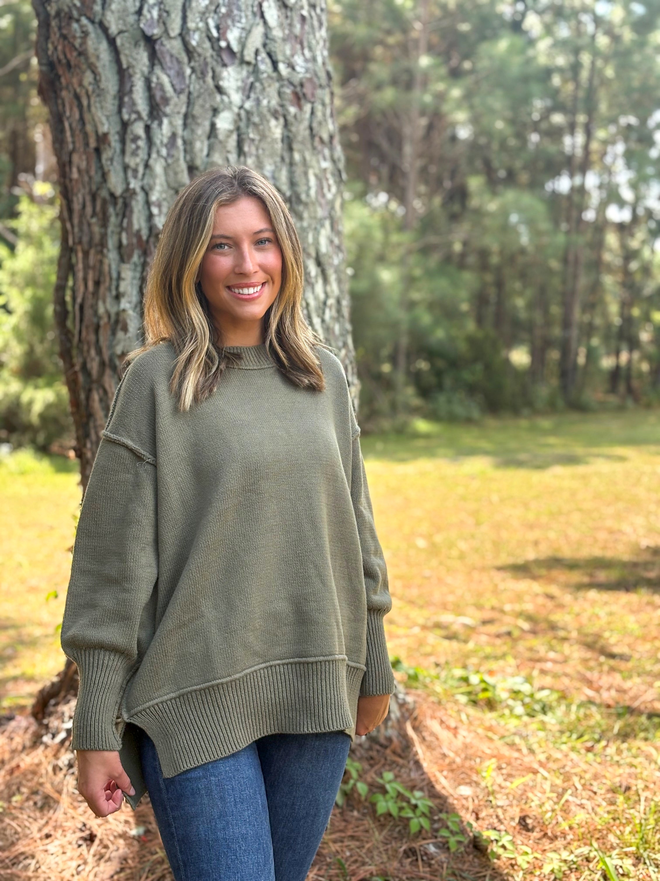 Ina Sweater :: Olive :: S-L