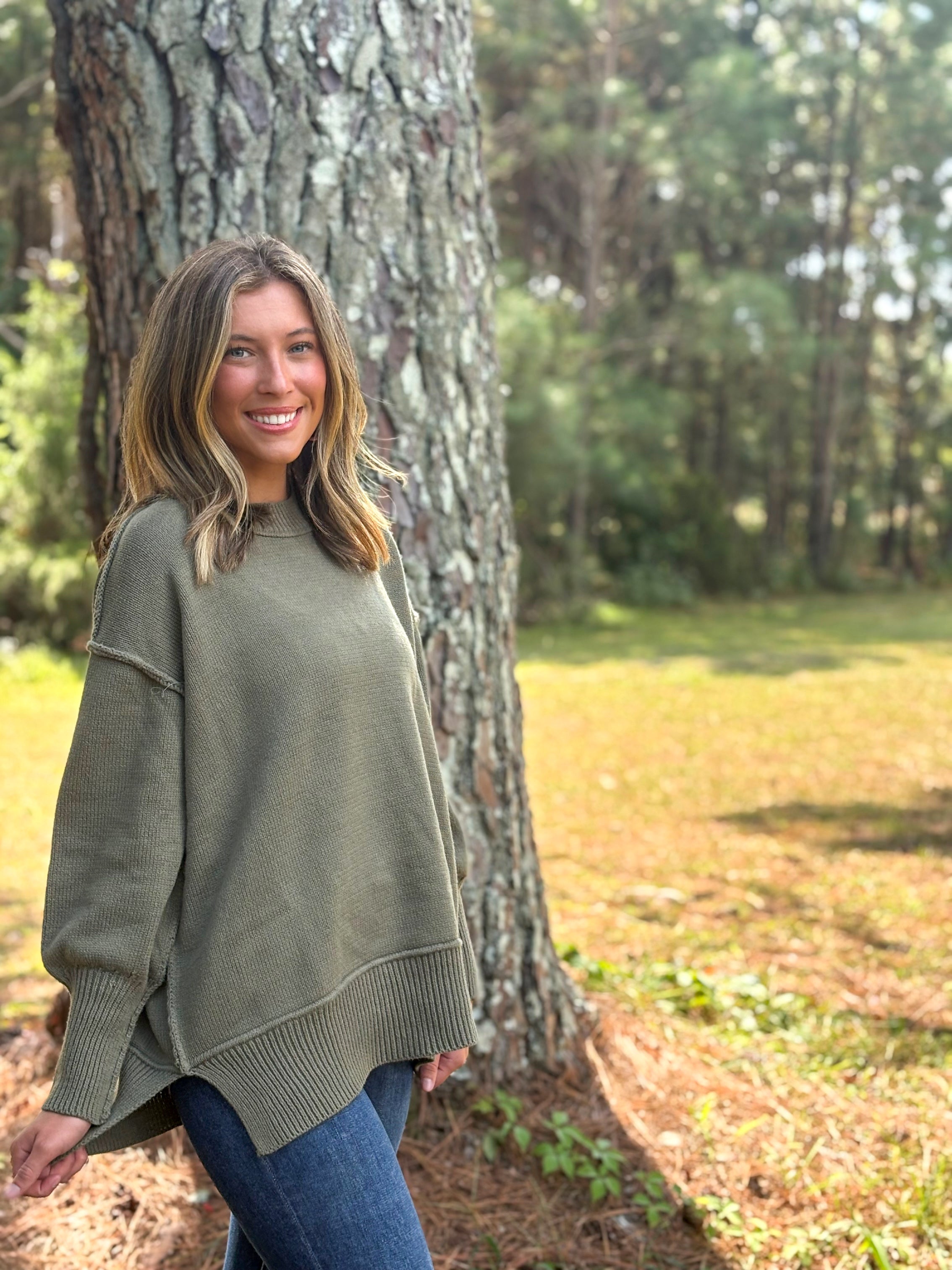 Ina Sweater :: Olive :: S-L