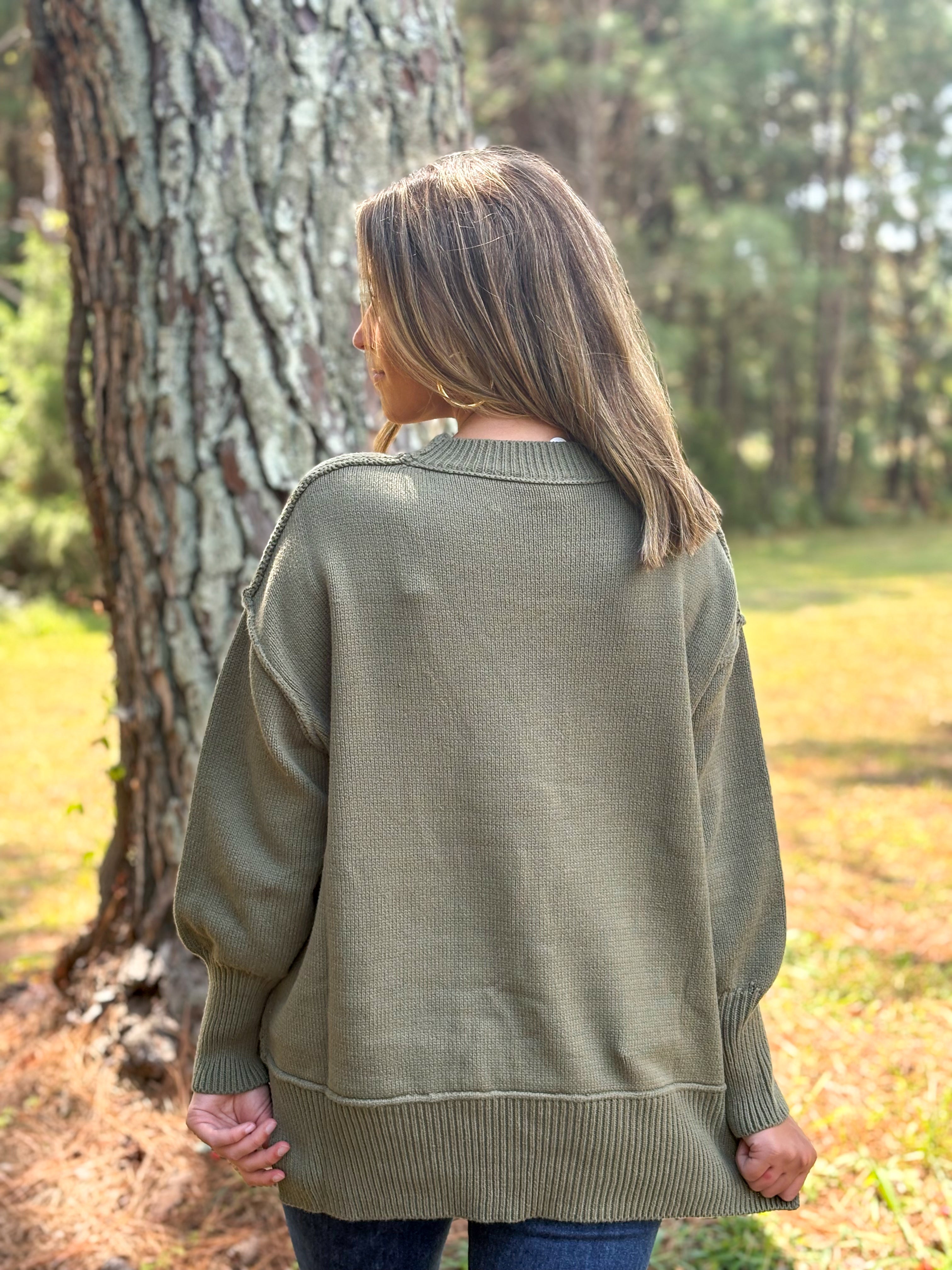 Ina Sweater :: Olive :: S-L