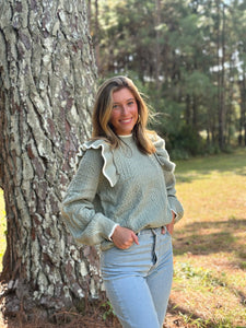 Peyton Ruffle Sweater :: S-L