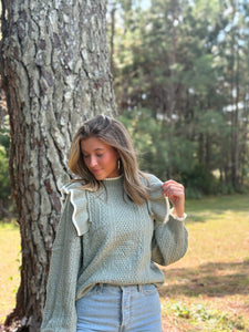 Peyton Ruffle Sweater :: S-L