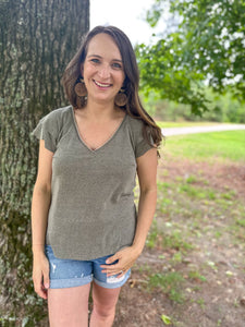 Charlie Ruffle Tee :: S-L