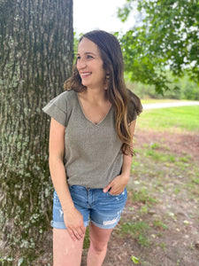 Charlie Ruffle Tee :: S-L