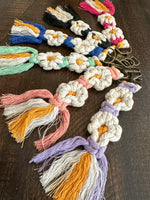 Load image into Gallery viewer, Floral Macrame Keychain
