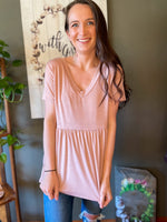 Load image into Gallery viewer, Maggie Babydoll Top :: Peachy Tan :: Large
