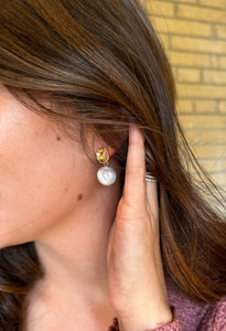 Molten Pearl Drop Earrings