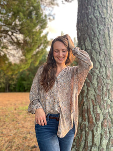Montana Boho Button Up Blouse :: Large