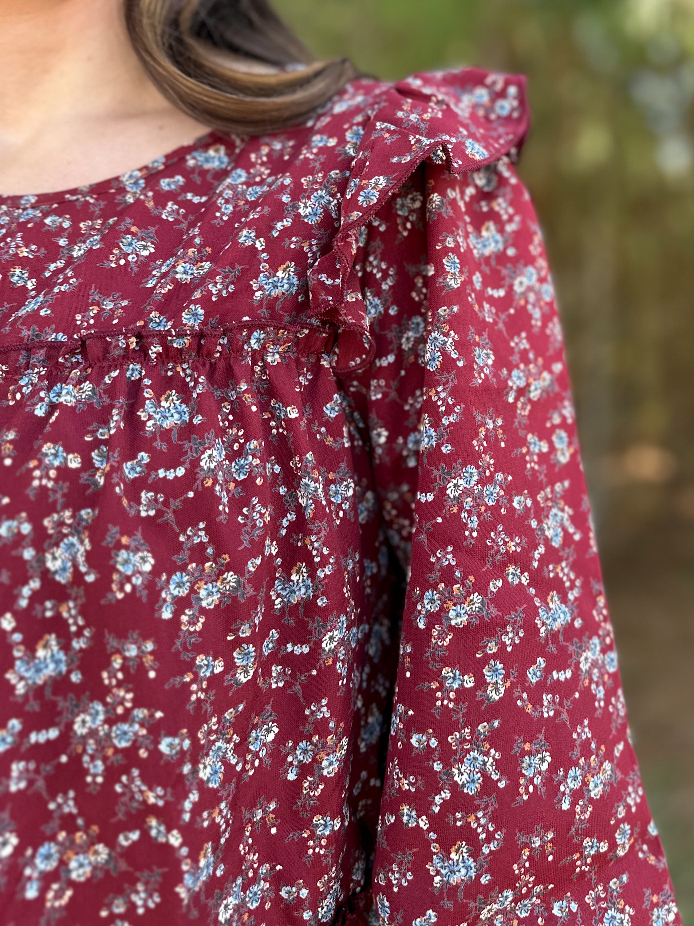 Maisie Floral Tiered Blouse :: S-L