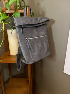 Fold Over Backpack :: Grey