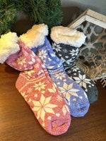 Load image into Gallery viewer, Cozy Snowflake Socks
