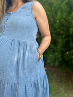 Load image into Gallery viewer, Felicity Tank Dress :: Light Blue :: S-L
