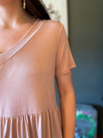 Load image into Gallery viewer, Maggie Babydoll Top :: Peachy Tan :: Large
