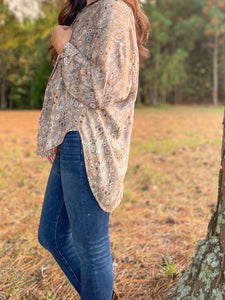 Montana Boho Button Up Blouse :: Large