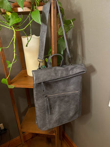 Fold Over Backpack :: Grey