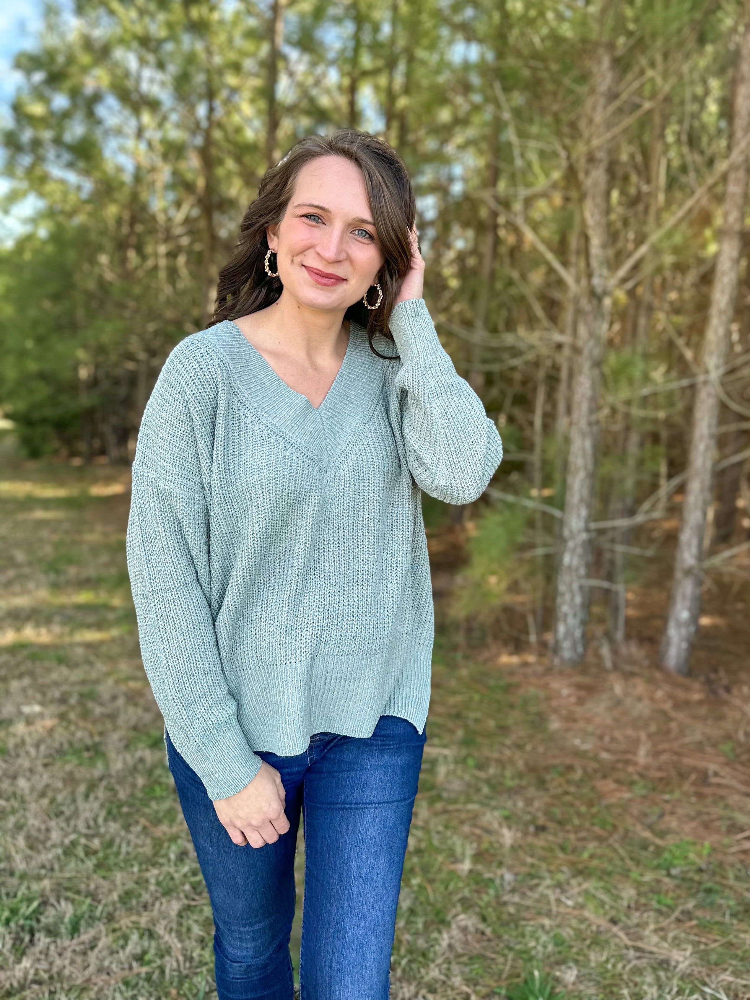 Sammie Lightweight Sweater :: Sage :: S-L