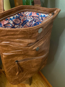 Fold Over Backpack :: Coffee