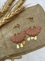 Load image into Gallery viewer, Salmon Clay Earrings

