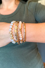 Load image into Gallery viewer, Ivory + Gold Bracelet Stack

