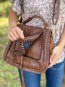 Braided Crossbody :: Coffee