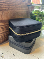 Load image into Gallery viewer, Mini Jewelry Case :: Black Leather
